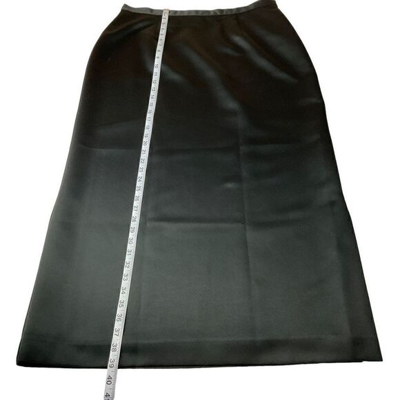 VIE by Victoria Royal Maxi Skirt A-Line Black Lined Side Zipper Side Slit 16 - Picture 6 of 12